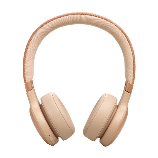 JBL Live 670NC - Sandstone - Wireless On-Ear Headphones with True Adaptive Noise Cancelling - Front